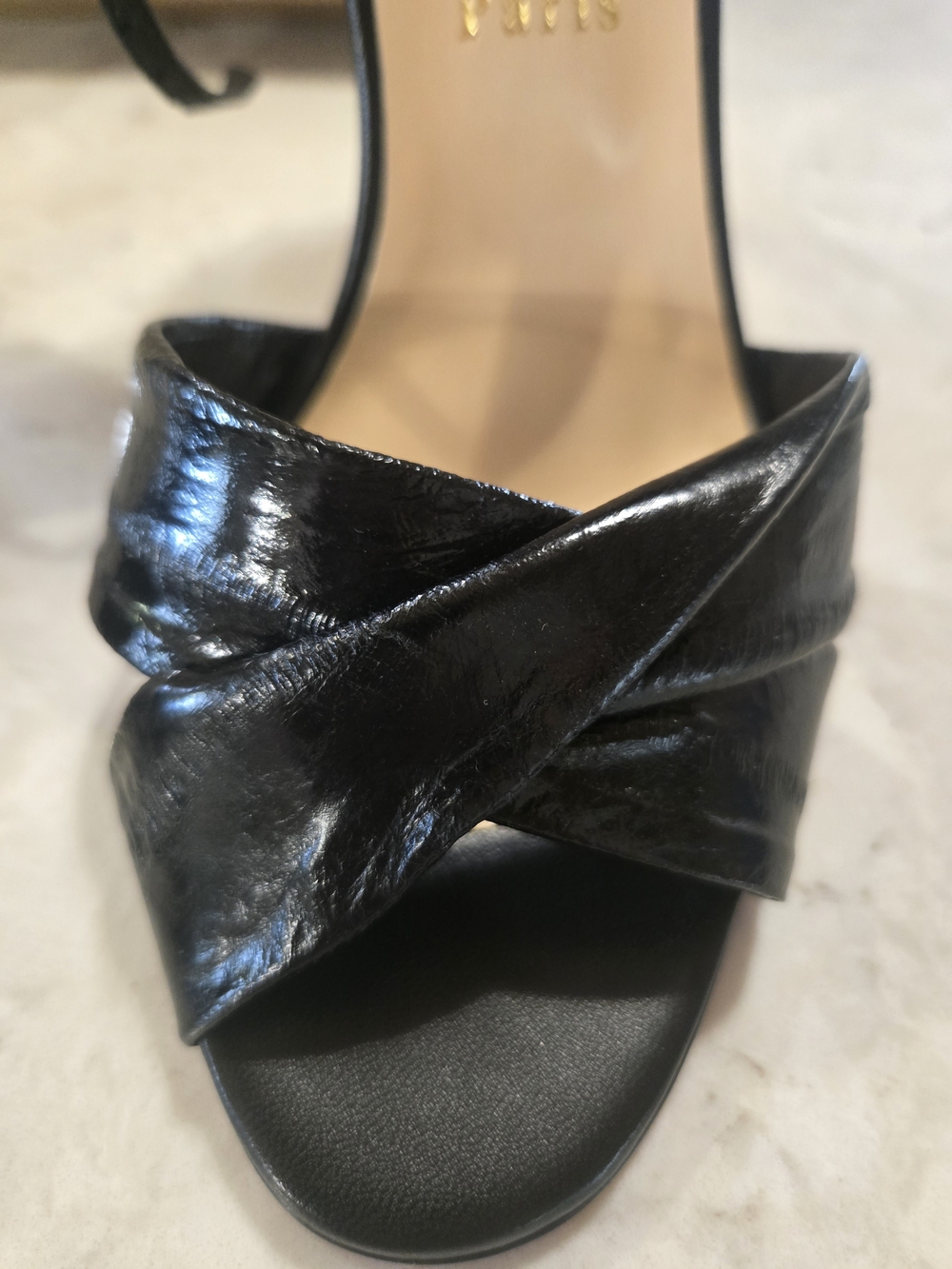 Christian Louboutin Black Leather Bow Ankle-Tie Heels 40 NIB!!! - Picture 8 of 16
